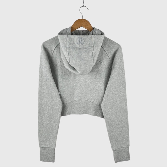 NWT Lululemon Scuba Full-Zip Cropped Hoodie In Heathered Grey - Picture 4 of 11